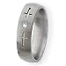 Brushed Titanium and Diamond Ring (6.0 mm) With Wood Box - Sizes 8-12