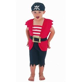 NEW KIDS TODDLER PIRATE FANCYDRESS COSTUME OUTFIT