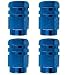 Electronics : 4pce Hex Style Sports Valve Caps-Blue