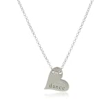Dogeared Mantra Dance Heart Charm Necklace, 18