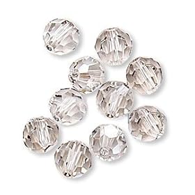 5000 6mm Faceted Round Crystal Silver Shade