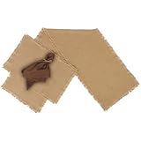 Burlap Natural Runner Fringed 13x90"