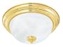 Thomas Lighting PL8692-1L Two Light Ceiling Fixture, Polished Brass Finish Etched Alabaster Glass