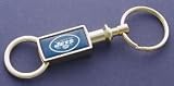 New York Jets Gold Tone Valet Keychain