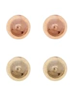 Silver One Pendientes Esferas Bicolor