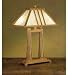 LAMPS BEAUTIFUL Craftsman Mission Forestwood Wood and Glass Table Lamp by Meyda Tiffany--Excellent customer service--see our feedback.