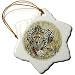 Cheetah feeding on a Thomsons gazelle Masai Mara National Park - 3 Inch Snowflake Porcelain Ornament