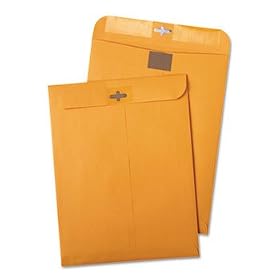 Postage Saving Clear-Clasp Kraft Envelopes, 10 X 13, Light Brown, 100/Box