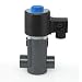 Plast-O-Matic EASYMT Series PVC Solenoid Valve, For Corrosive and Ultra-Pure Liquids, 2 Ways, Normally Closed, Viton Diaphragm, NPT Female