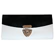 Travel Roll Jewelry Case Clutch Black Velvet Beige Leather Silver Accent by Tech Swiss