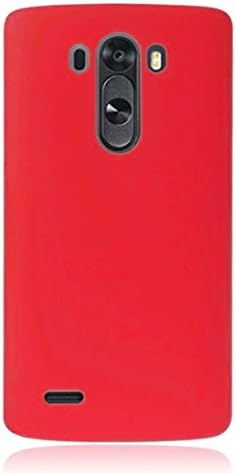 Suppion Brand New Hot Rubber Silicone Soft Gel Skin Back Shell Case Cover for Lg G3 (Red)