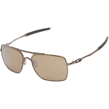 Oakley Deviation Sunglasses - Polarized Polished Black w/Warm Grey VR/46, One Size Oakley Deviation Sunglasses - Polarized Polished Black w/Warm Grey VR/46, One Size