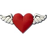 JIBBITZ HEART W/ WINGS SHOE CHARM - O/S - ASSORTED