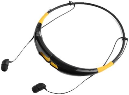 Jiafeng® Bluetooth V4.0 Wireless Bluetooth Stereo Headset Neckband style Earphone and Handfree Headphones for Cellphones, such as iPhone, Nokia, HTC, Samsung, LG, Moto, PC, iPad, PSP & any Bluetooth enabled device, Multiple colors for choice HBS-740 (Black-Yellow)