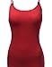Slim Fit Solid Spaghetti Strap Cami Slip Dresses Red Size M