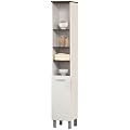 Ambientehome 54034 Hochschrank Katun wei� / Wenge 31.5 x 32.5 x 196.5 cm