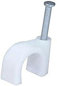 Circle cable clips with steel nail, 10mm, 200pcs/Pack