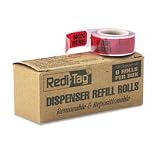 Redi-Tag 91002 - Message Right Arrow Flag Refills, Sign Here, Red, 6 Rolls of 120 Flags/Box-RTG91002