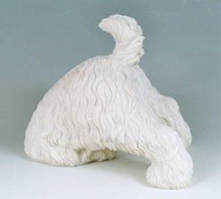 Terrier DIGGING DOG half Statue garden yard art figure decor Westie
