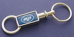 New York Jets Gold Tone Valet Keychain