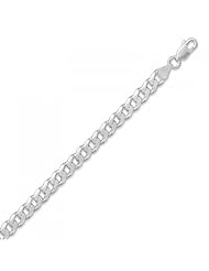 MMA Silver - 30 inch 180 Beveled Curb Chain Necklace