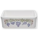 Farmhaus Fireclay 26 Hand Painted Kitchen Sink - Vineyard Design