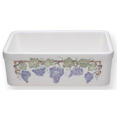 Farmhaus Fireclay 26 Hand Painted Kitchen Sink - Vineyard Design