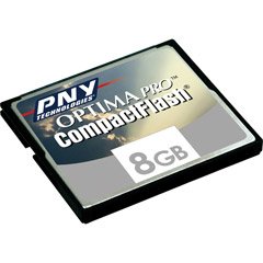PNY Optima Pro 8 GB 133x CompactFlash Memory Card P-CF8GB-133W-DVDC