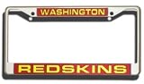 Washington Redskins Laser Cut Chrome License Plate Frame