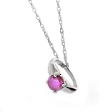10K WG February Birthstone Small Ring Charm-Amethyst
