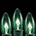 Novelty Lights Incandescent Christmas Replacement Bulbs - Indoor/Outdoor Individual Bulbs for Christmas Tree, Display, & More - C9/E17 Intermediate Base, 7 Watt Lights (Green, 25 Pack)
