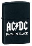 Zippo Black Matte, AC/DC Back in Black