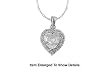 Nice Genuine Sterling Silver CZ Hearts Pendant