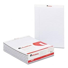 New-Universal 35884 - Colored Perforated Note Pads, Wide Rule, Letter, Orchid, 50-Sheet, Dozen - UNV35884