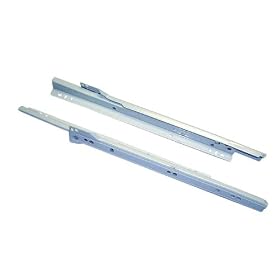 Blum 230M Epoxy Coated Slides 22" 3/4 Extension 100# Class Self Closing (Set) White