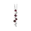 14K White Gold Ruby and Diamond Necklace
