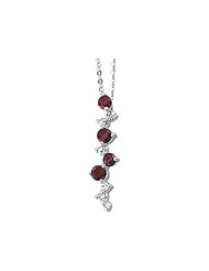 14K White Gold Ruby and Diamond Necklace -- LIFETIME WARRANTY