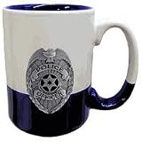 Police Two-Tone White/Navy Mug
