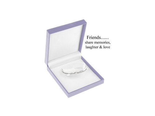 Equilibrium Silver Plated Bangle – Friends…Share Memories Laughter And Love