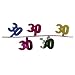 Deko - Drahtgirlande Zahl 30 bunt