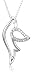 14k Choice of White or Yellow Gold Jewels of Nature Diamond Dove Pendant (.07 cttw, G-H Color, I1 Clarity)