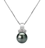Vivian Black 8-9mm AAA Tahitian 14 Karat Gold Pearl Pendant