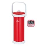 Amazon.co.jp限定【THERMOS 真空断熱パスタクッカーセット】パスタクッカー トマト KJB-2000 TOM・TANITA でか見えタイマー フランボワーズピンク TD-384-PK
