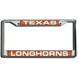 Caseys Distributing 9474640432 Texas Longhorns Laser Cut Chrome License Plate Frame