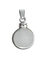 Sterling Silver "Photo" Cremation Locket Over 1/2 inch x 1/2 inch in Sterling Silver