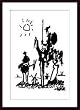 Art Poster Wood Framed Print - Don Quixote - Artist: Pablo (Ruiz y) Picasso- Poster Size: 24 X 36