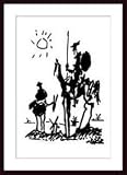 Art Poster Wood Framed Print - Don Quixote - Artist: Pablo (Ruiz y) Picasso- Poster Size: 24 X 36
