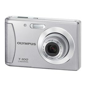Olympus T-100 12MP Digital Camera with 3x Optical Zoom and 2.4 inch LCD (Silver)