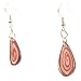 Glass Earrings Silver & Gold Swirl
