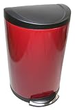simplehuman ダストボックス セミラウンドカン レッド 40L CW1161